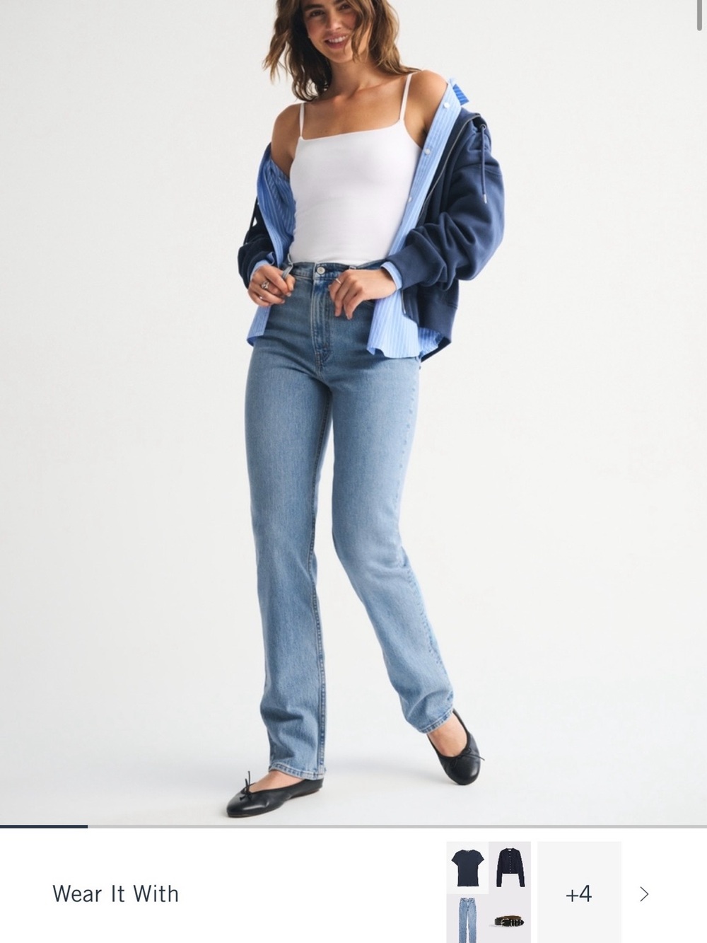 Abercrombie & Fitch Ultra High Rise 90s Straight Jean Color: Medium